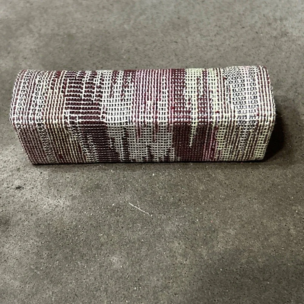 VTG Mary Kay Tapestry Lipstick Holder Hard Case Snap Closure Carpet Bag Style